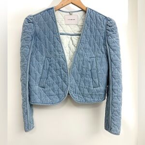 [BLANKNYC] quilted cropped jean jacket